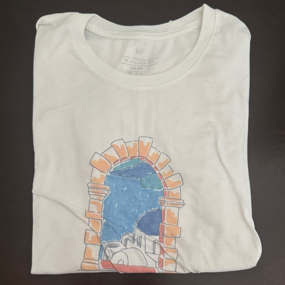 Cotton On White Tee with Colorful Graphic